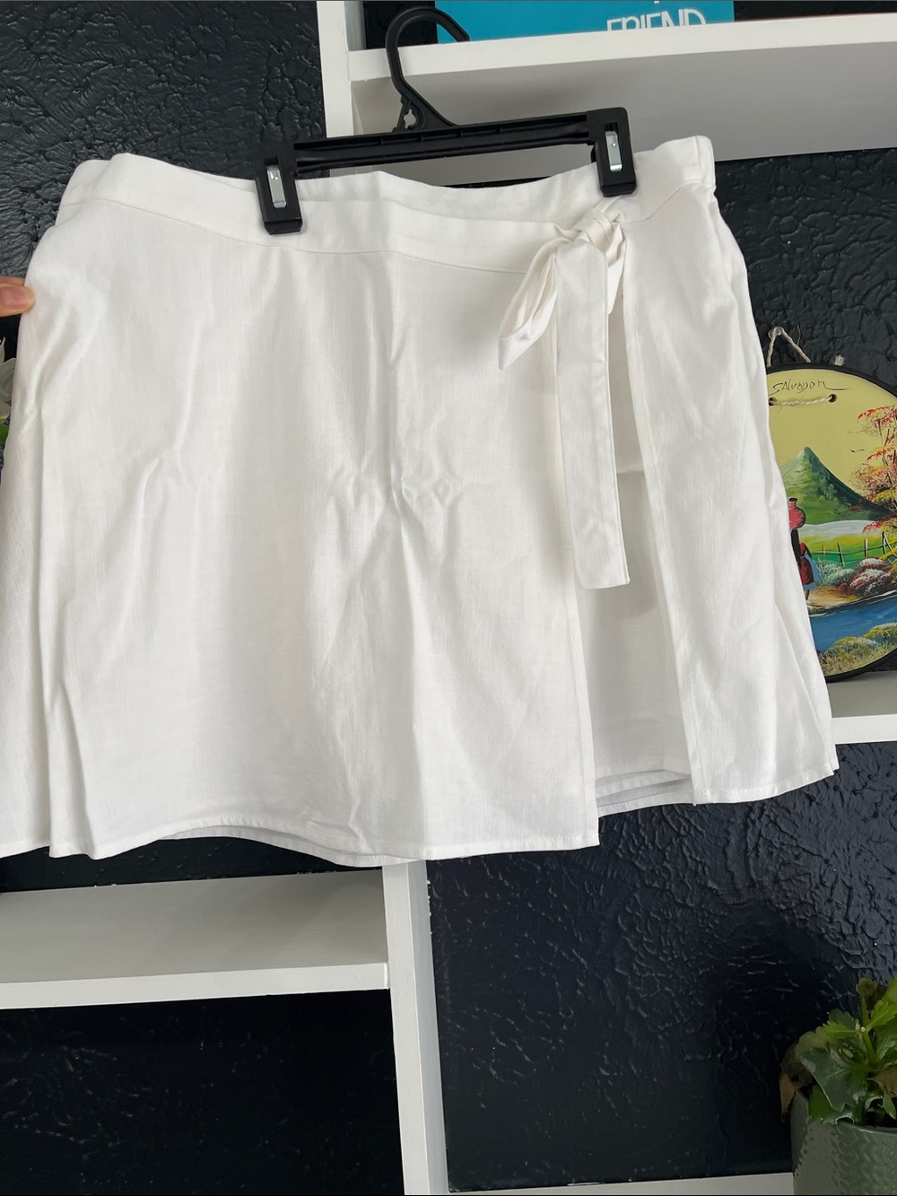 a new day White Wrap Tie Mini Skirt